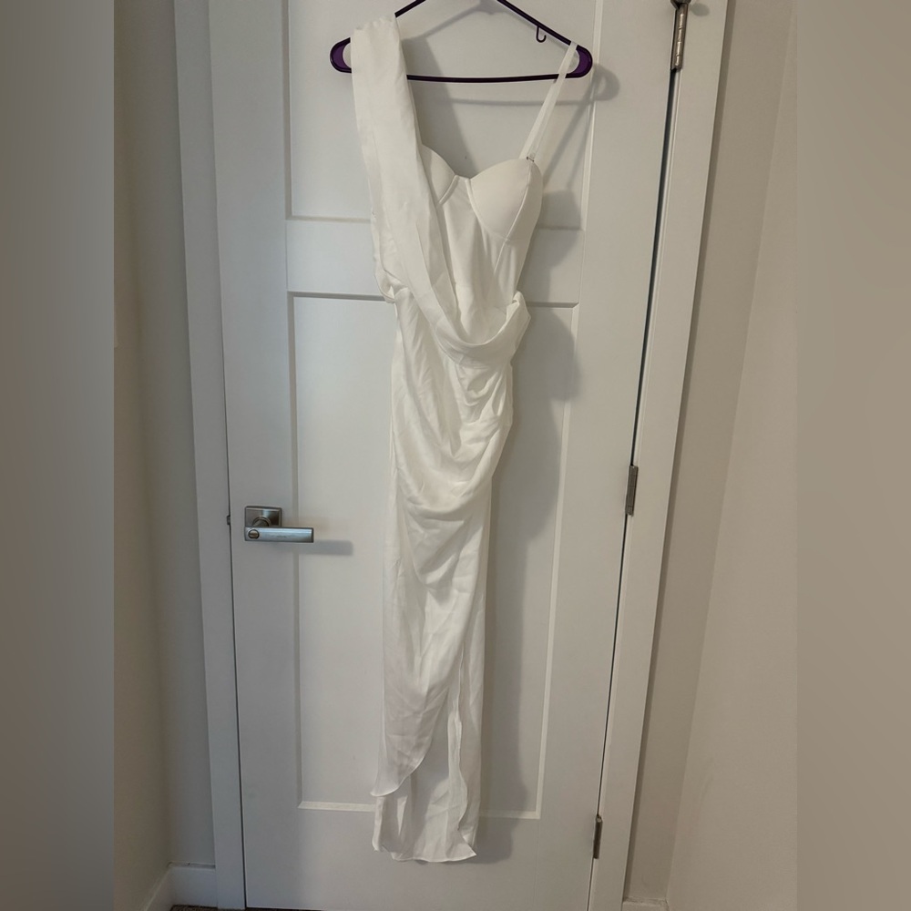 JLUXLABEL One Shoulder White Dress